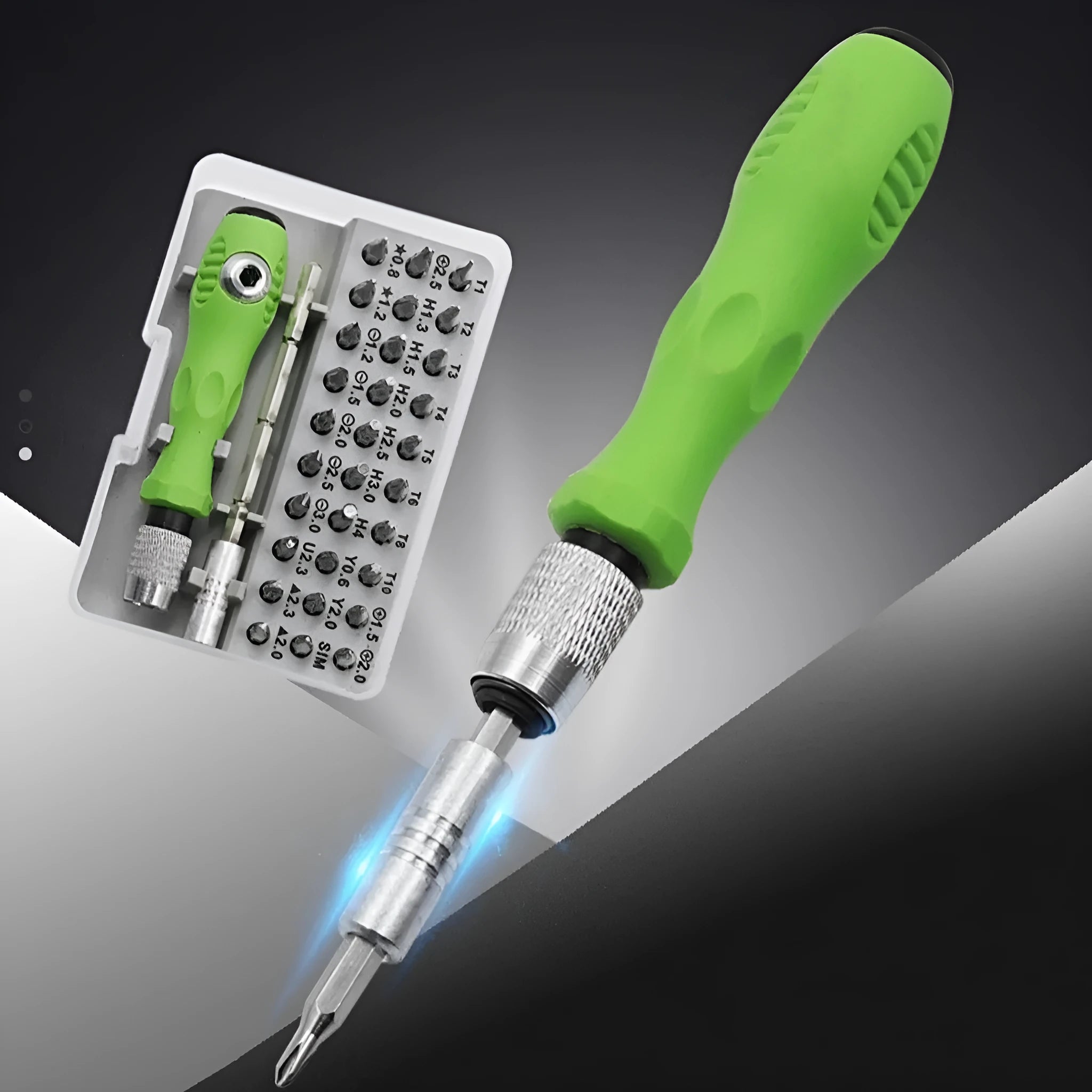 32-in-1 screwdriver bit set with handle for mobile phone and precision instrument repair