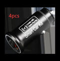 Black ABS plastic car charger locator GPS setting instrument on a dark surface.