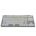 Universal transparent plastic key cap set with 132 pieces for mechanical keyboards