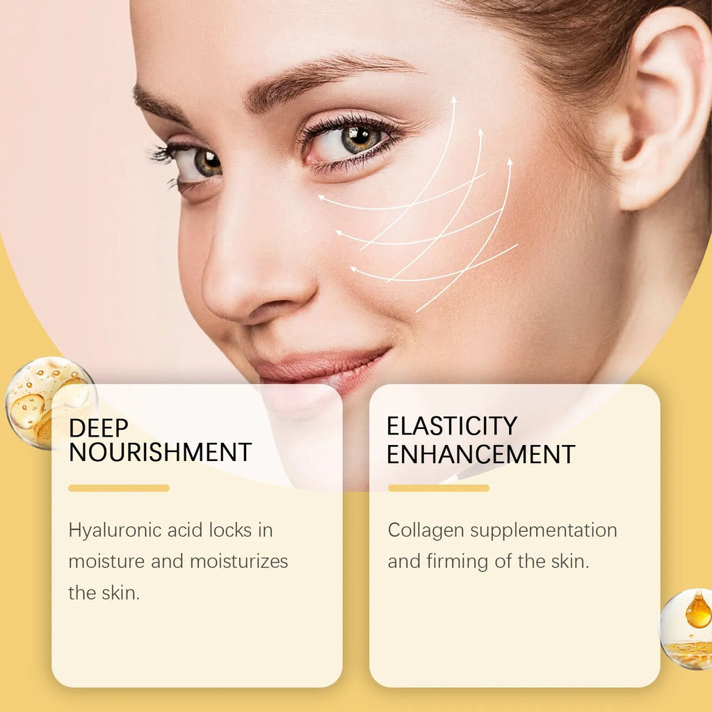 50g jar of anti-wrinkle neck cream with hyaluronic acid and collagen.