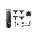 USB charging electric clipper with digital display and double cutter head, includes T-blade and carving cutter