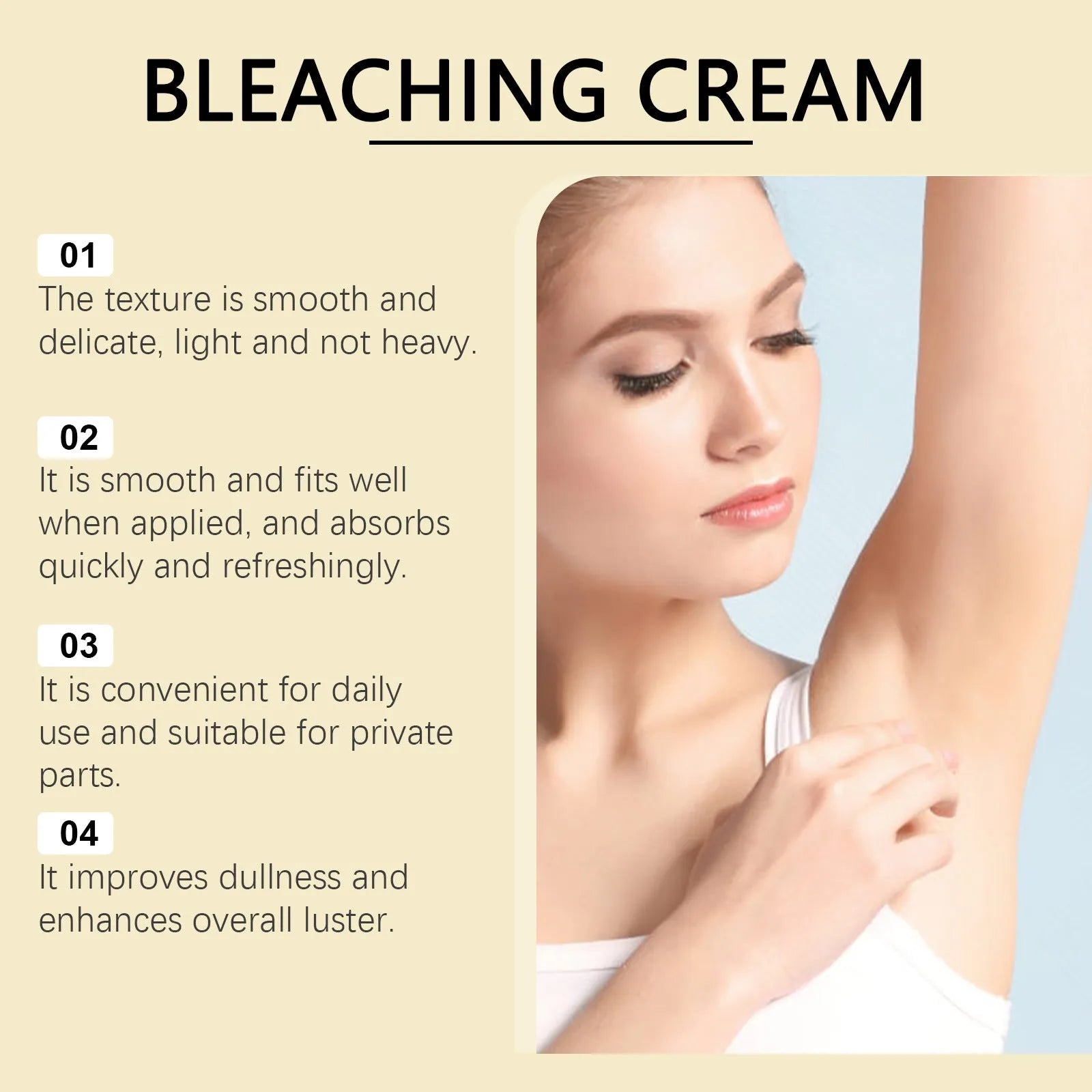 50g jar of vitamin C whitening cream for skin lightening and pigmentation