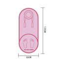 A black or pink faux leather yoga mat measuring 1400mm by 600mm with a 6mm thickness.