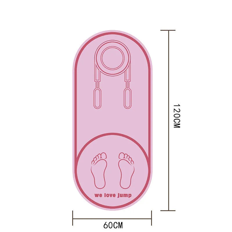 A black or pink faux leather yoga mat measuring 1400mm by 600mm with a 6mm thickness.