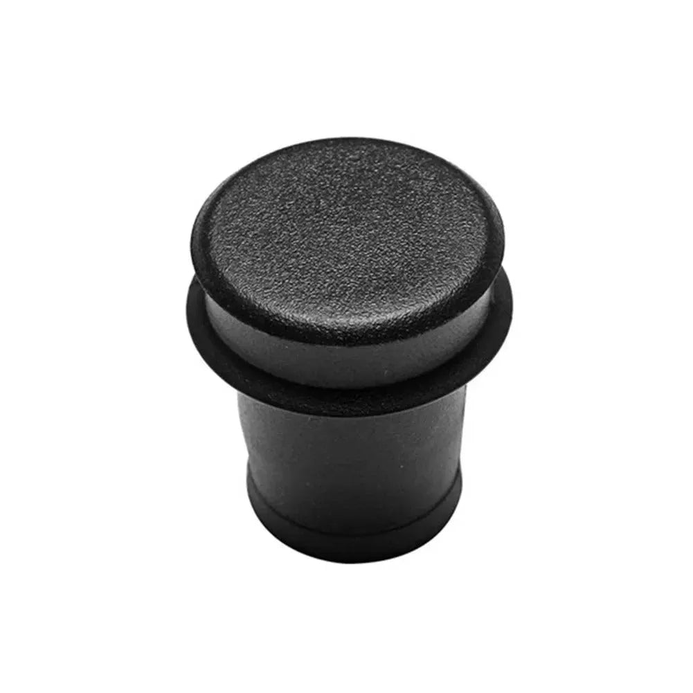 Black PVC car cigarette lighter dust plug showing 33cm length and 2cm diameter plug head