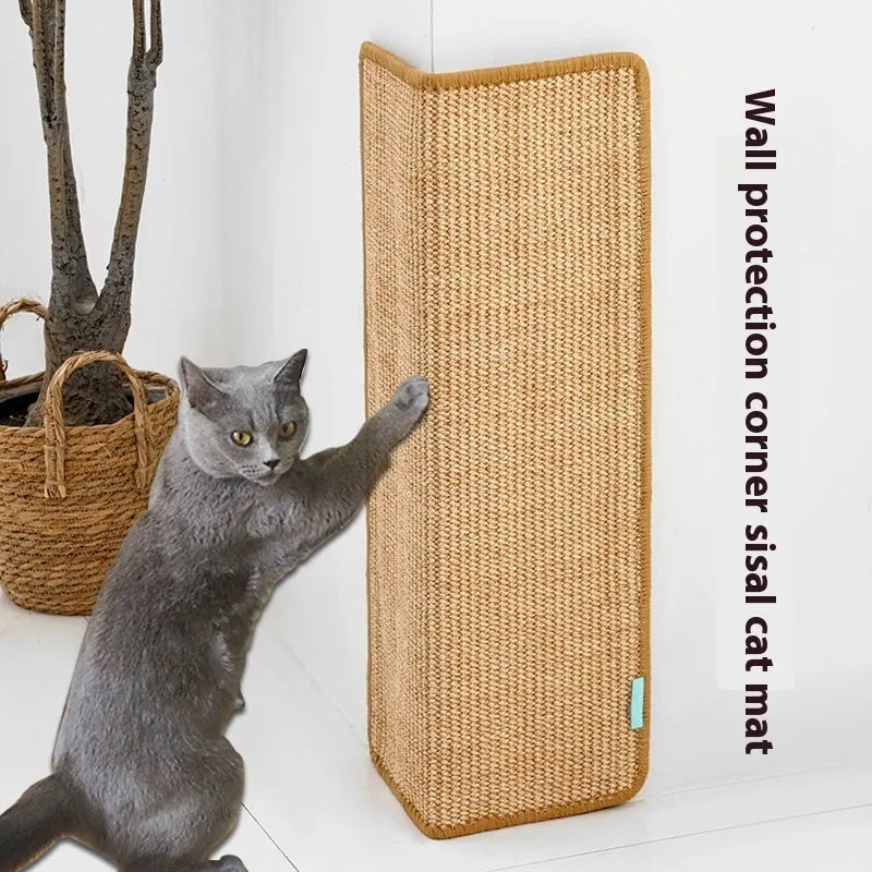Jianma corner cat scratch board, 18 x 60 cm, wear-resistant cloth vertical sticker, ginger yellow or dark gray