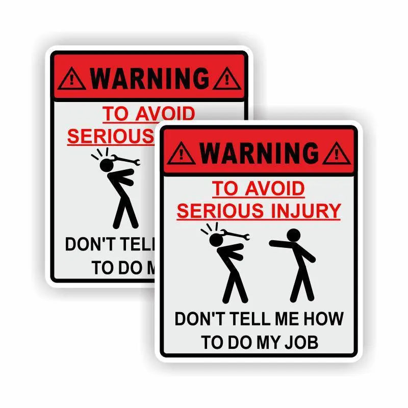 Car glass warning sticker measuring 14.9cm by 12.6cm with type A hit design