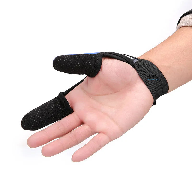 Single two-finger fishing glove with diving cloth back and microfiber palm, shown in a colour option.