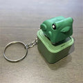 Funny croaking frog keychain rechargeable small pendant in ABS plastic