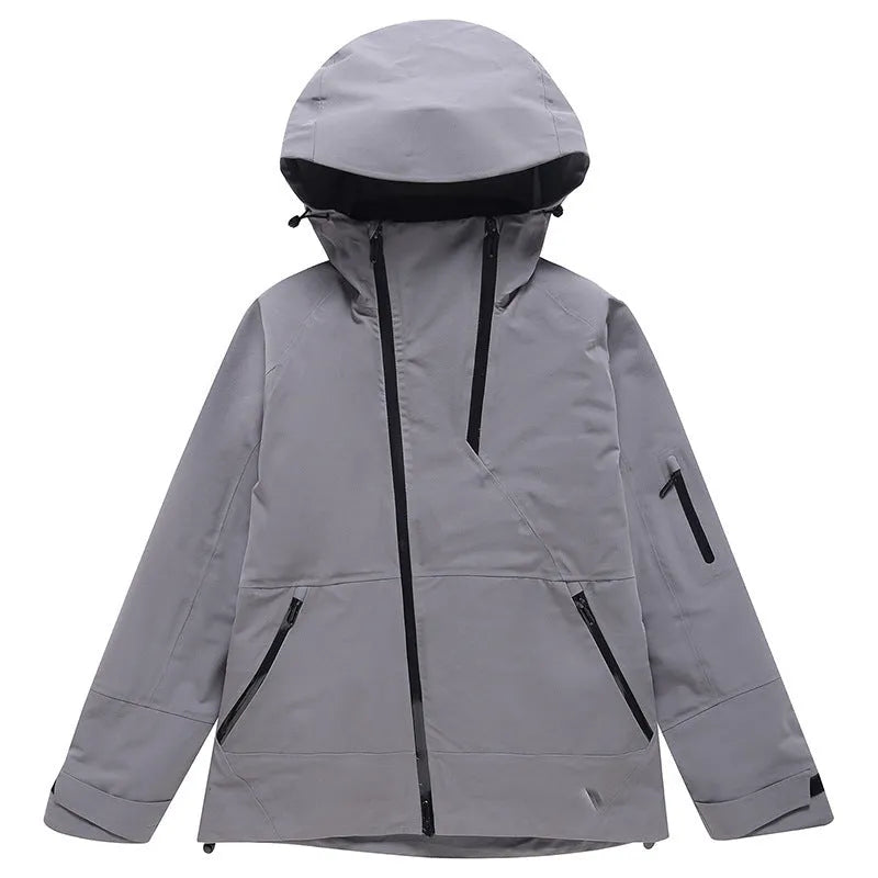 Thin double-plate ski suit for men and women in black, grey, yellow, or liner colours