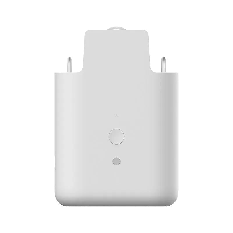 White electric curtain opener with USB charging cable and 6400mAh battery for automatic curtain control