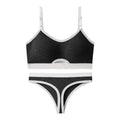 Sports underwear vest tube top suit with underwired support and beauty back design