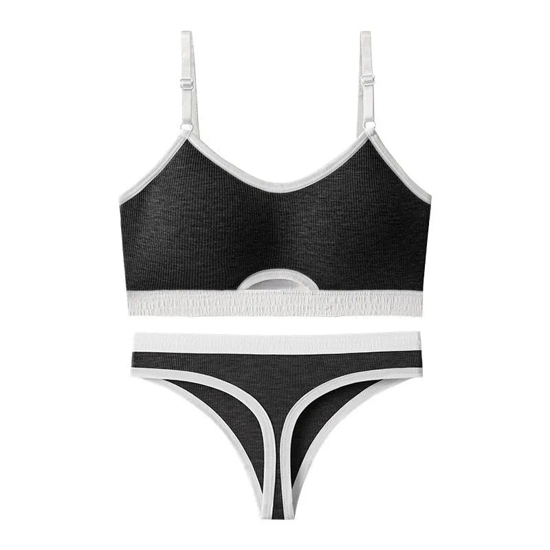 Sports underwear vest tube top suit with underwired support and beauty back design