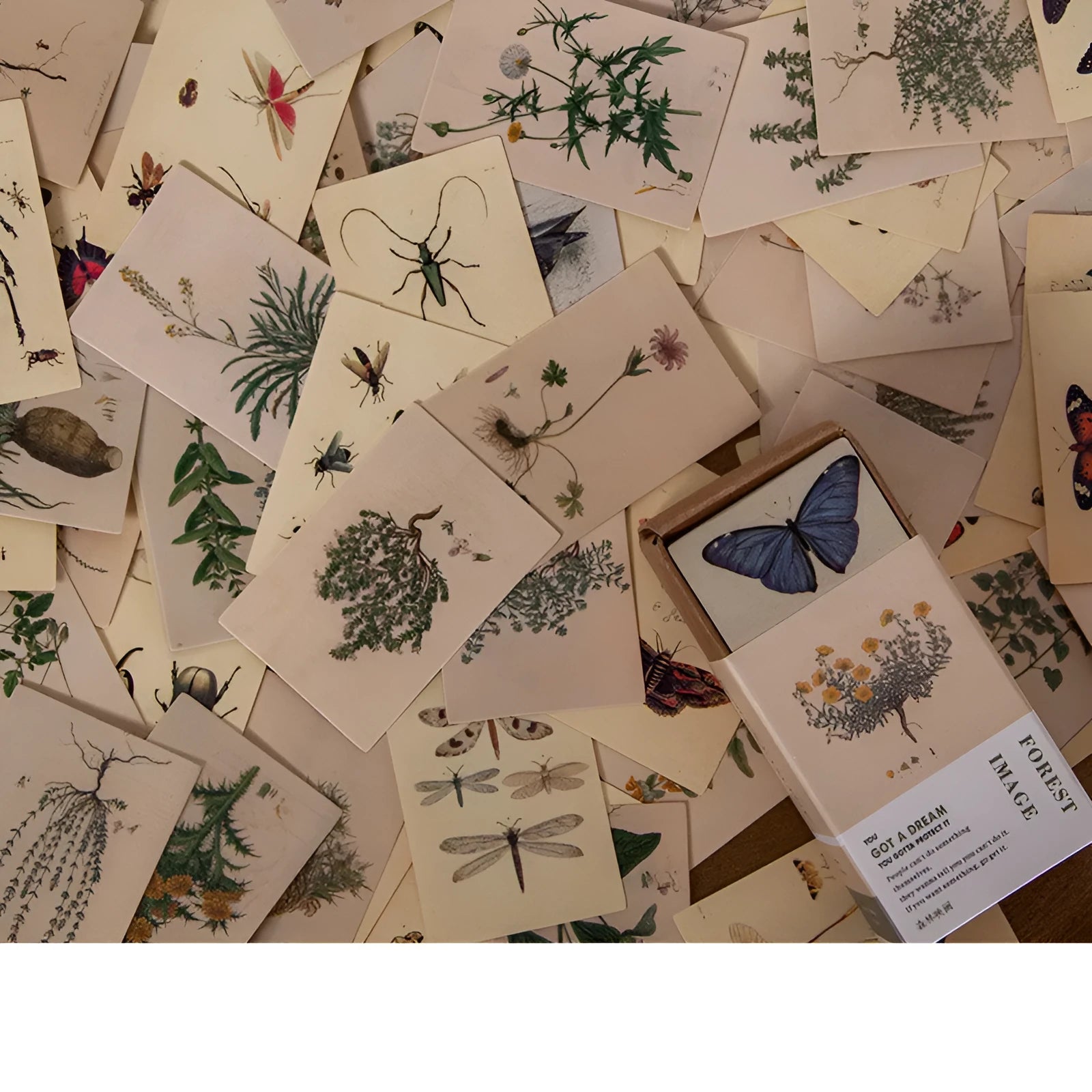 100 retro small book double-sided notes in seven vintage colour designs including Antique Paper and Blossoming Flowers