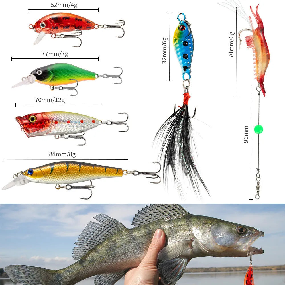 24-piece metal Christmas Mino Bog fishing blind box set in 01 Style colour