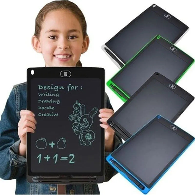 8.5 inch electronic drawing board with LCD screen and stylus pen in blue
