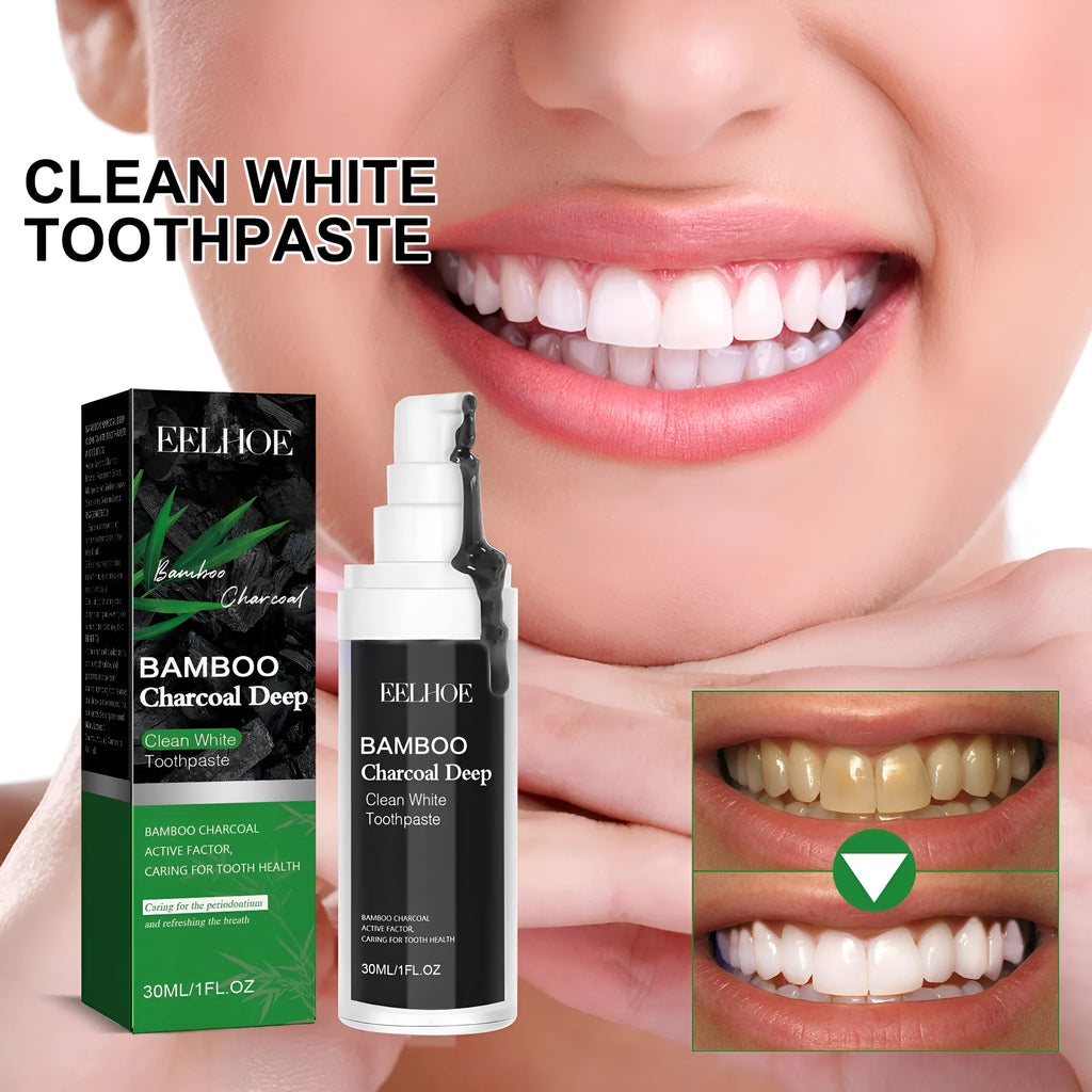 30ml bamboo charcoal bright white stain removing toothpaste tube