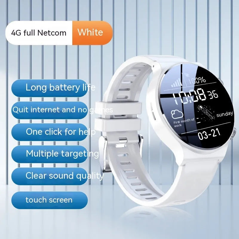 Fashion smart watch with video display in black or white colour options