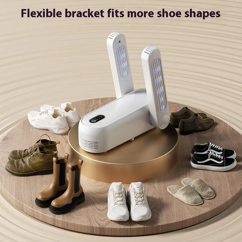 Intelligent automatic shoe dryer with timer display and heating unit for footwear drying