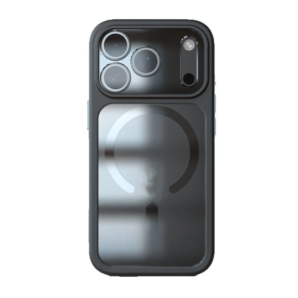 Black two-in-one magnetic phone case for iPhone 17 Pro Max on a white background.