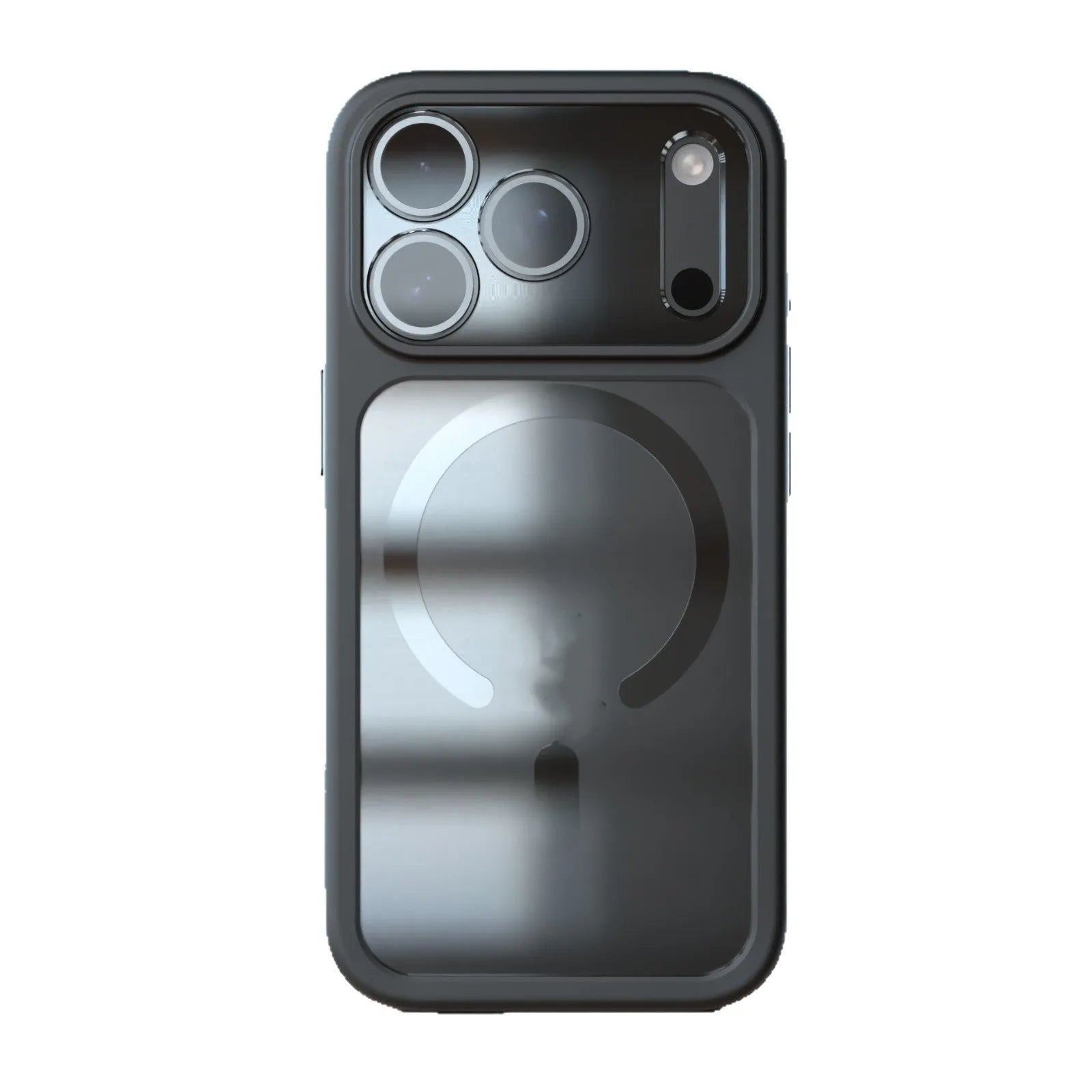 Black two-in-one magnetic phone case for iPhone 17 Pro Max on a white background.