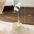 Green pet standing water dispenser with detachable height adjustment bars and ball-tip drinking nozzle