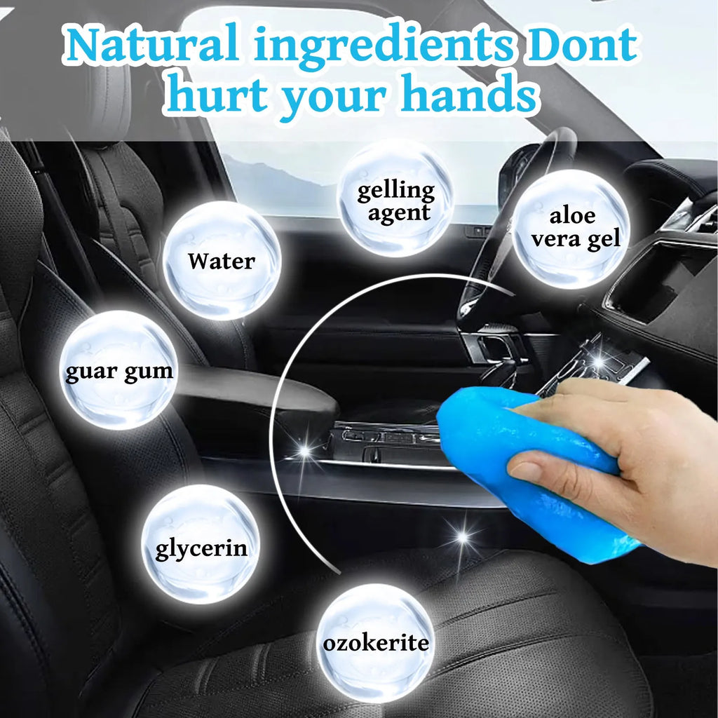 6.2x5.7cm car cleaning soft gel adhesive tool for interior gap dust and pet hair removal