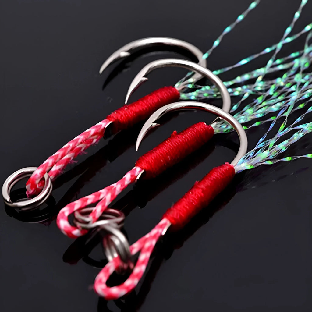 Bright wire iron plate single fishing hook for boat and sea fishing, showing hook point and size variations.