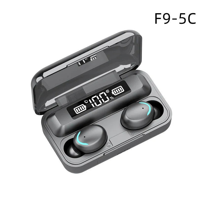 Wireless Bluetooth headset sports mini earplug style in black with USB charging