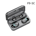 Wireless Bluetooth headset sports mini earplug style in black with USB charging