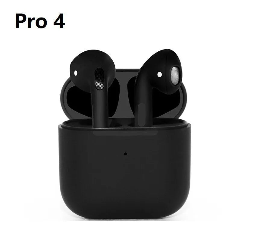 Pro4 Black and White wireless in-ear sports Bluetooth headphones with voice control.
