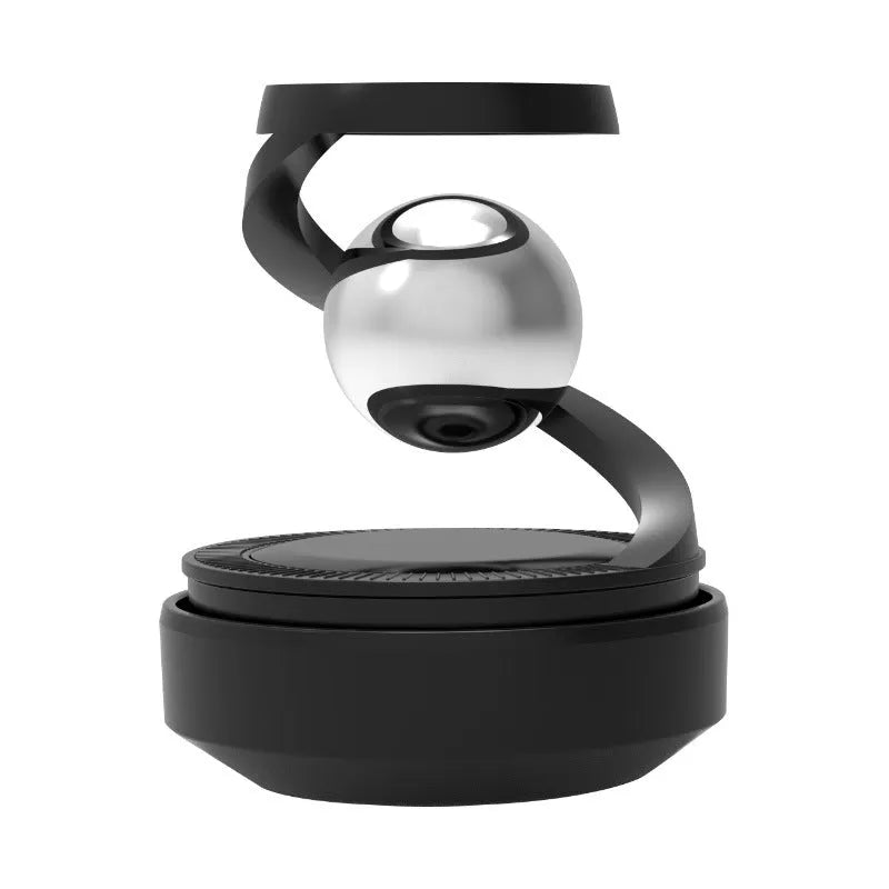 Solar-powered car fragrance ornament with decorative design for dashboard