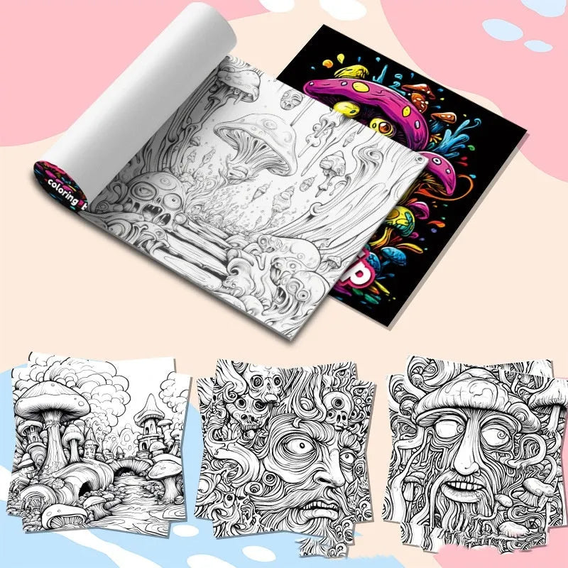 Acid tour colour painting book showing 200mm length paper sketchbook for drawing