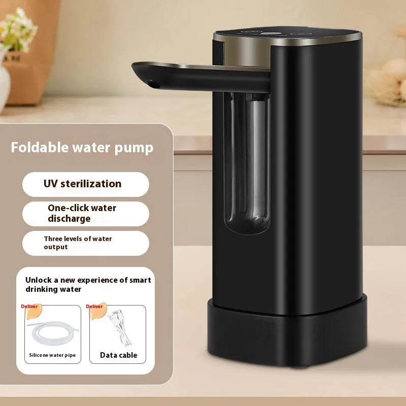 Touch control LCD folding water pump for bucket tables with ABS plastic body