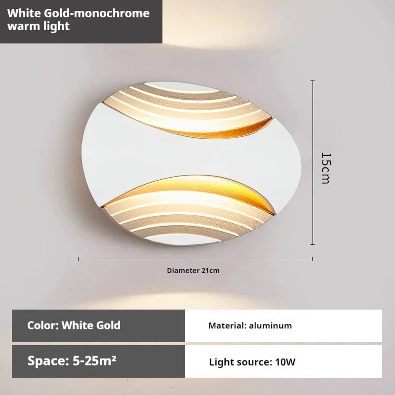 Modern aluminium wall-mounted bedside lamp with IP65 waterproof rating