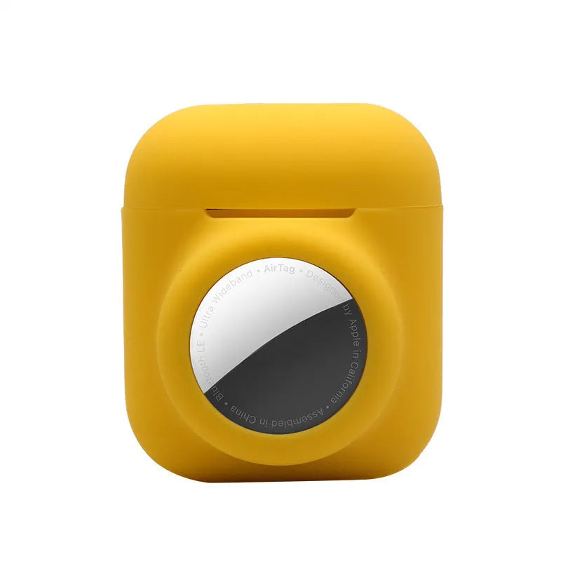 Silicone flip cover case for Apple AirTag in multiple colour options.