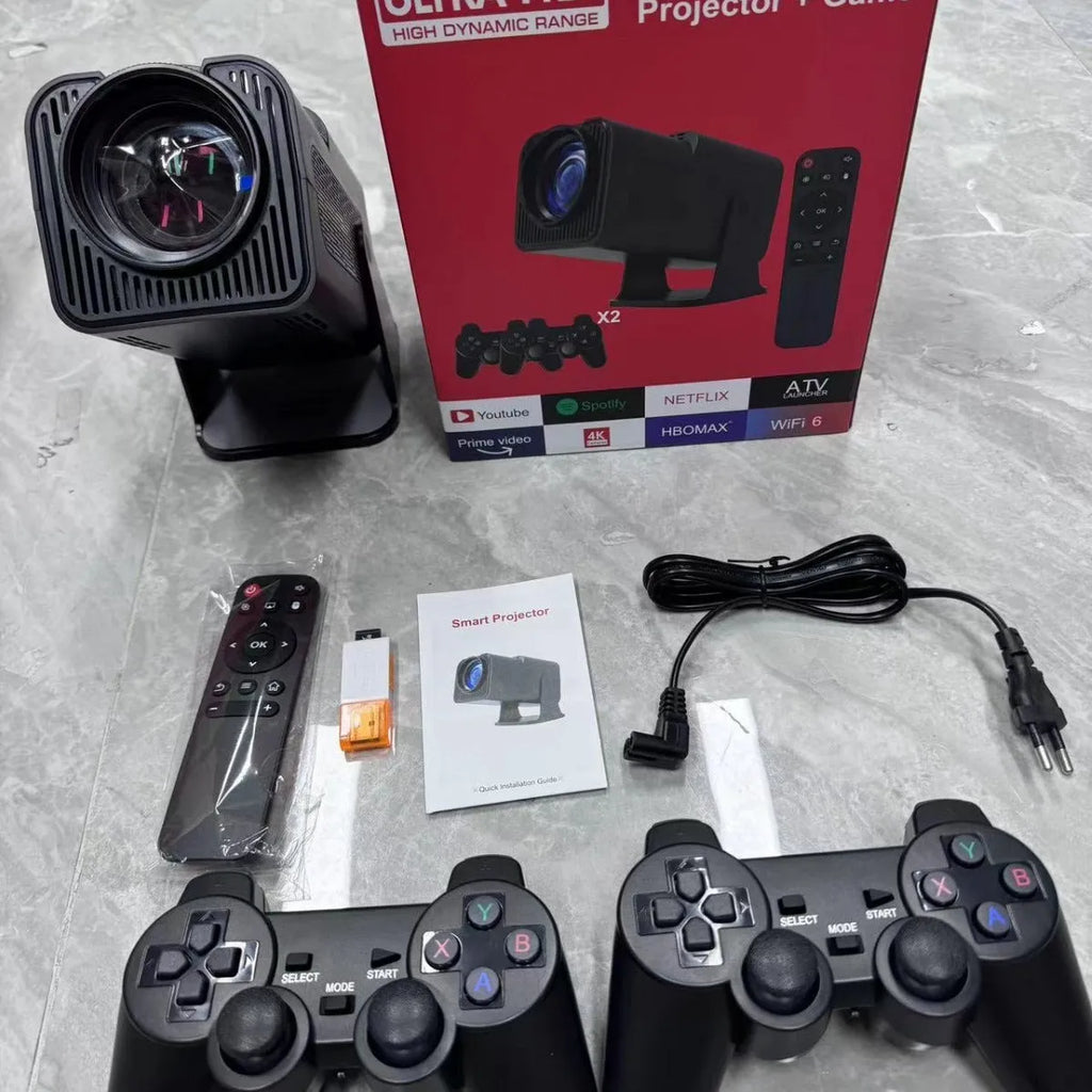 720p wireless home projector unit on a table