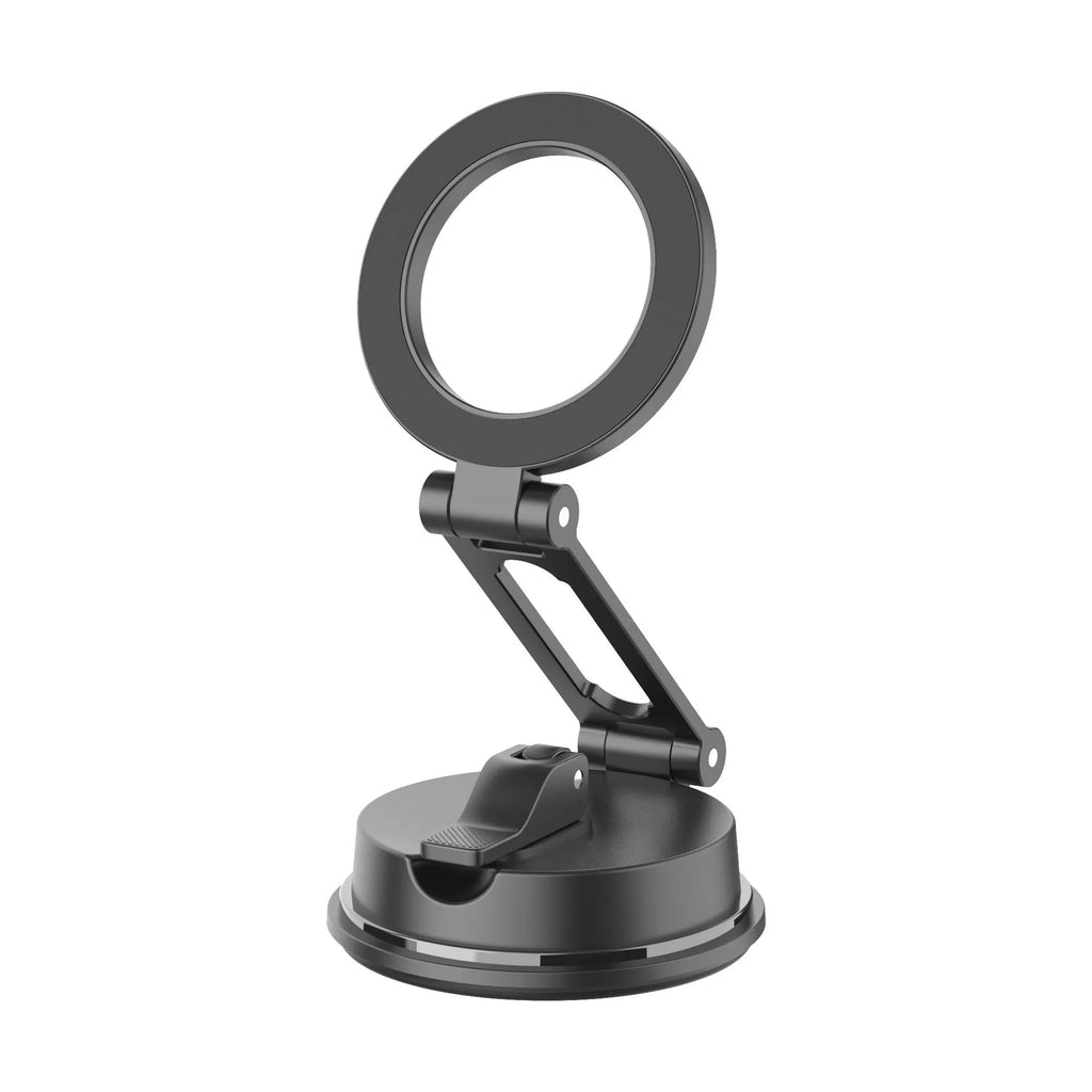 Black H154 magnetic phone holder with suction cup for car dashboard or windscreen mounting