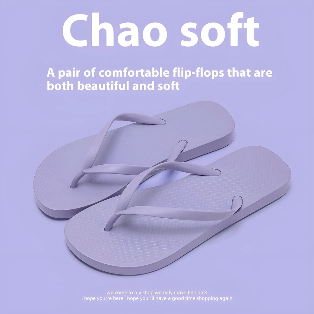 Foldable flat beach slippers with non-slip PVC sole and hollow out plastic upper in orange.