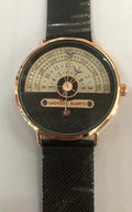 Gold or silver mens sports watch with 40mm round dial and stainless steel strap