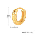 Stainless steel snake pattern drop earrings in black or gold colour