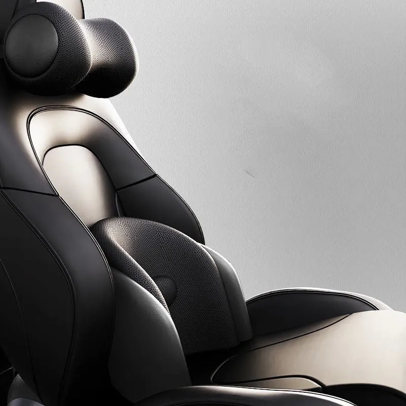 Car seat massage cushion with memory cotton construction in black, brown and grey colour options