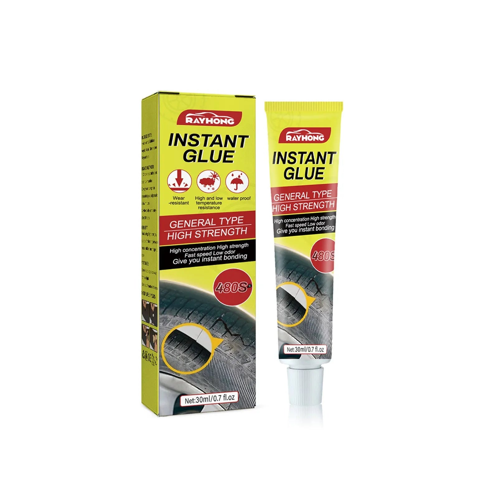 30ml car tyre repair glue container for puncture and crack sealing