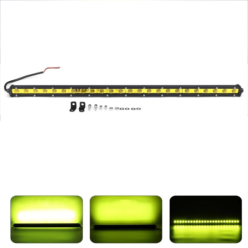 25-inch single row aluminium LED light bar for car with mounting brackets