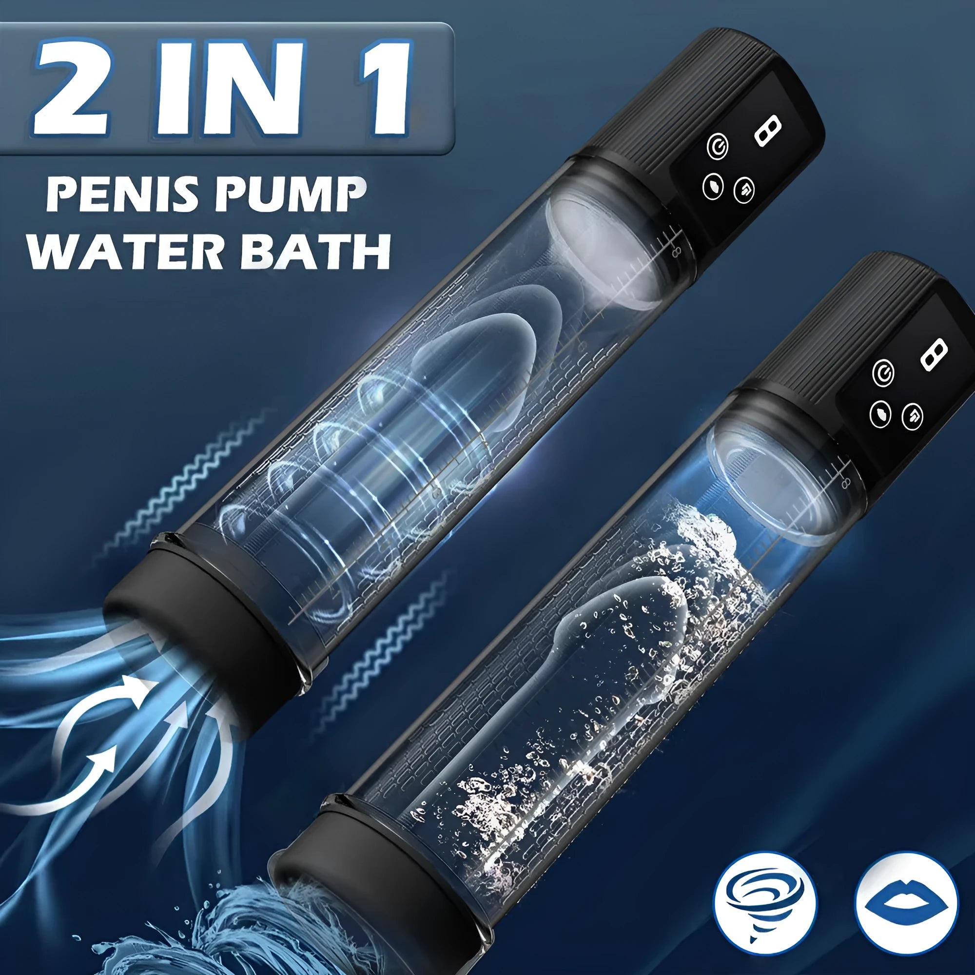 Male masturbation device with electric pump for negative pressure stretching exercise training
