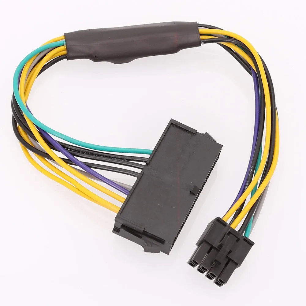 Black DELL ATX 24-pin to 8-pin motherboard power adapter cable, 30cm long
