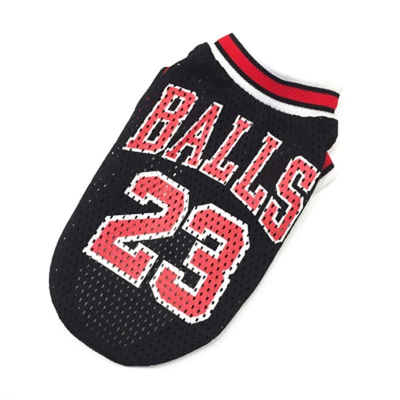 Black and red polyester dog sweatshirt vest for pets available in sizes S to XXL