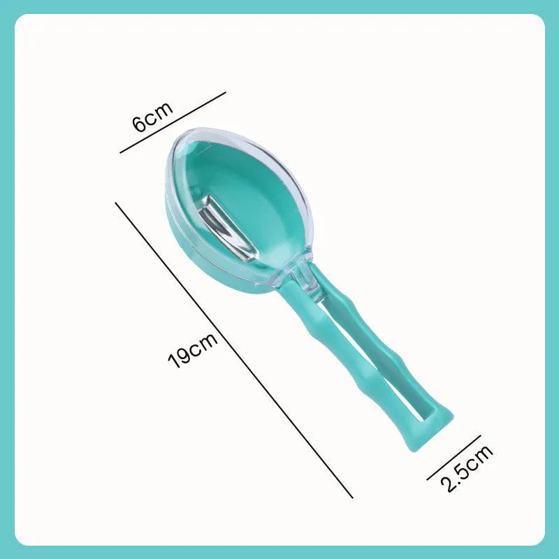 Yellow peeling knife with protective storage lid for fruit and vegetable preparation