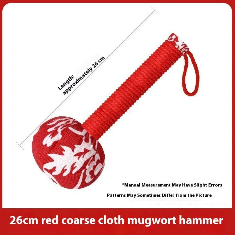 Argy wormwood hand-held massage hammer in choice of colours and 26cm or 31cm sizes.