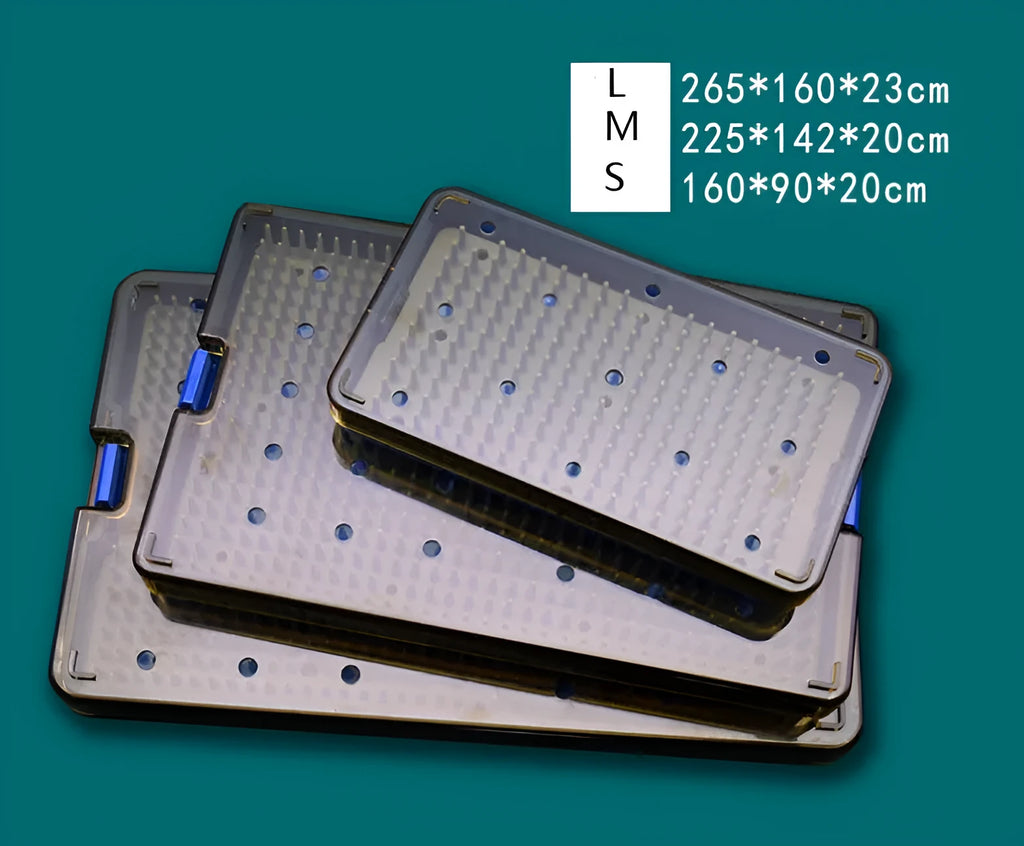 Silicone UV sterilisation disinfection box shown in three sizes: large, medium, and small.